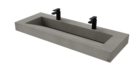 60" Wall Hung With 48" Concrete Ramp Sink CustomCreteWerks