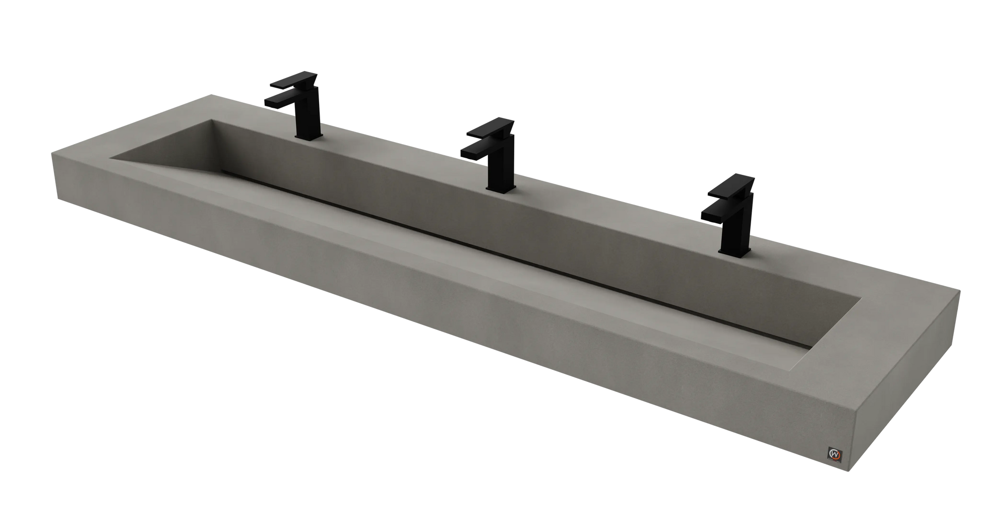 84" Wall Hung With 72" Concrete Ramp Sink CustomCreteWerks