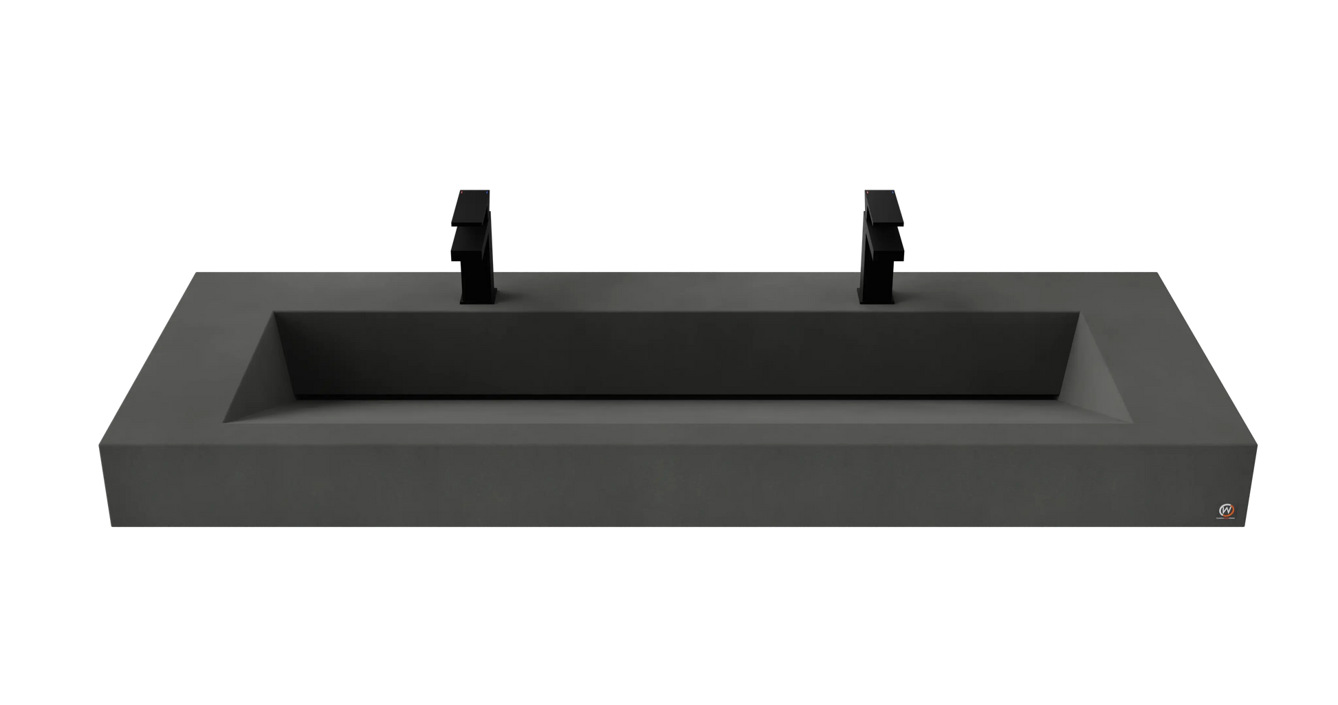 60" Wall Hung With 48" Concrete Ramp Sink CustomCreteWerks