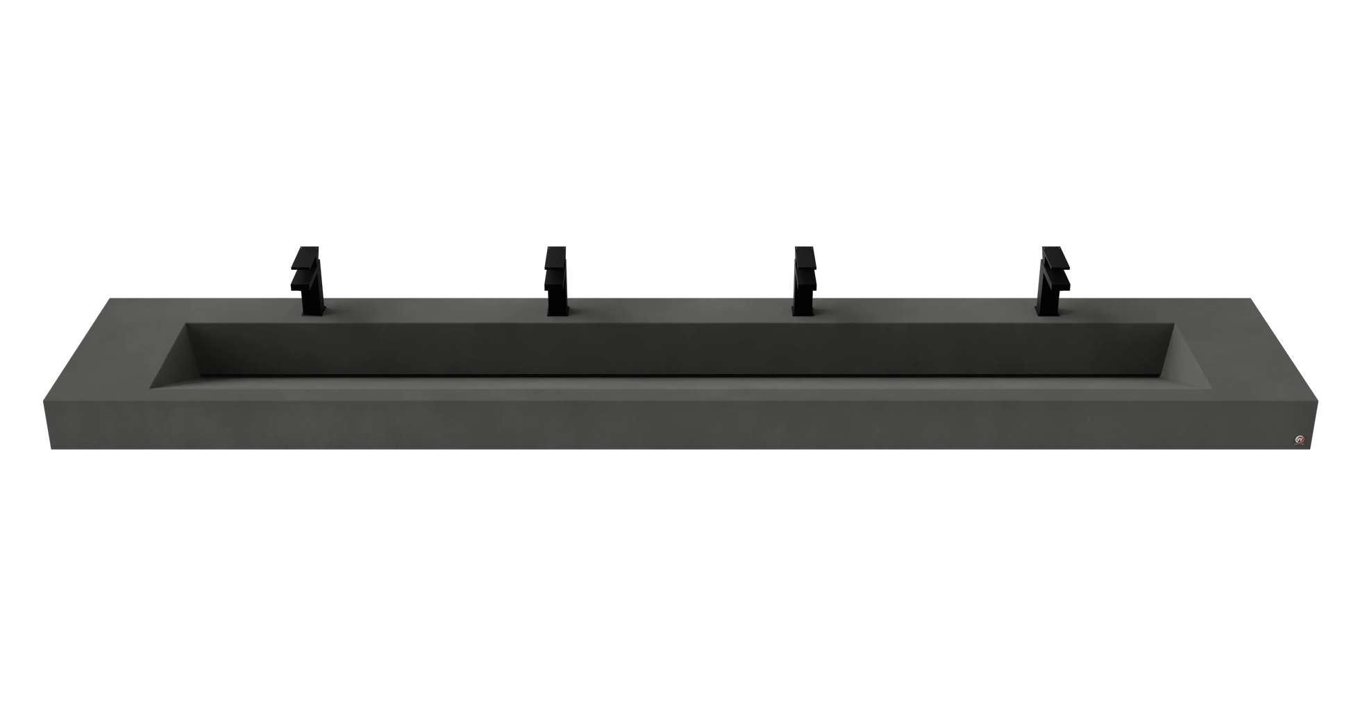 114" Wall Hung With 96" Concrete Ramp Sink CustomCreteWerks