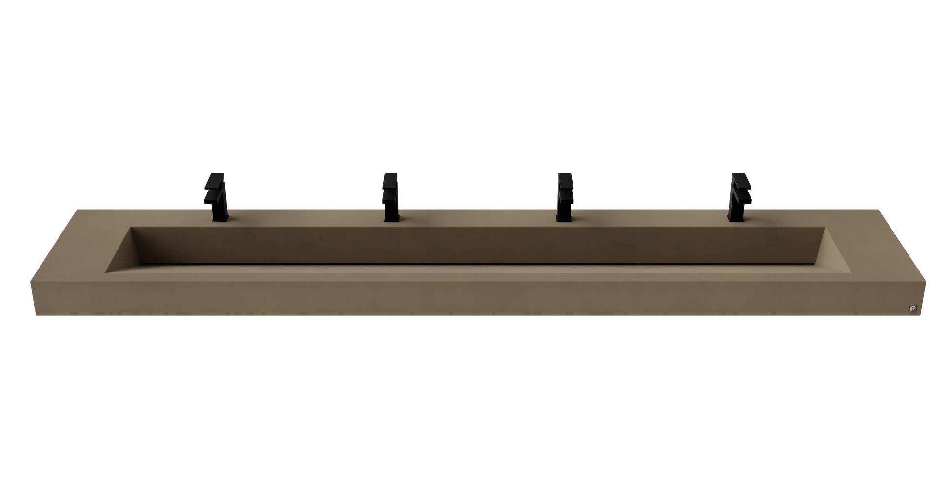 114" Wall Hung With 96" Concrete Ramp Sink CustomCreteWerks