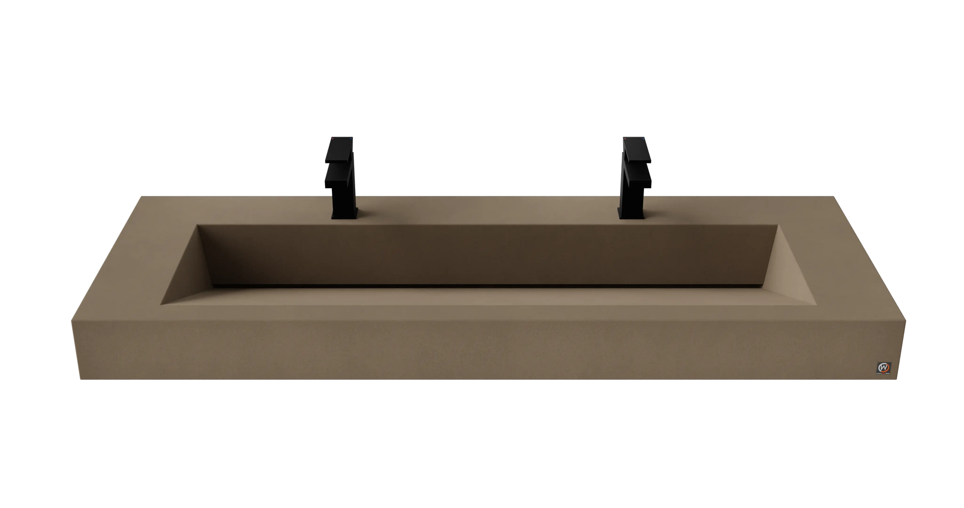 60" Wall Hung With 48" Concrete Ramp Sink CustomCreteWerks