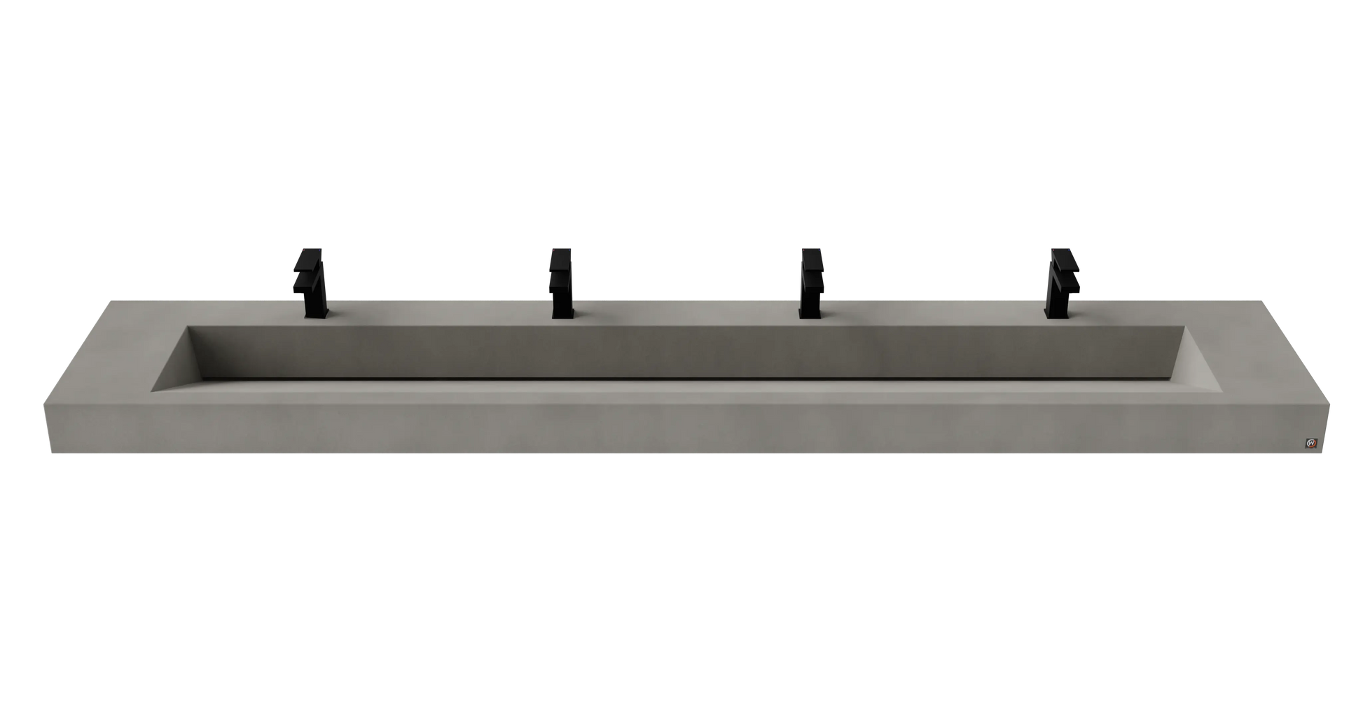 114" Wall Hung With 96" Concrete Ramp Sink CustomCreteWerks