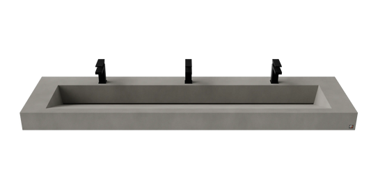 84" Wall Hung With 72" Concrete Ramp Sink CustomCreteWerks