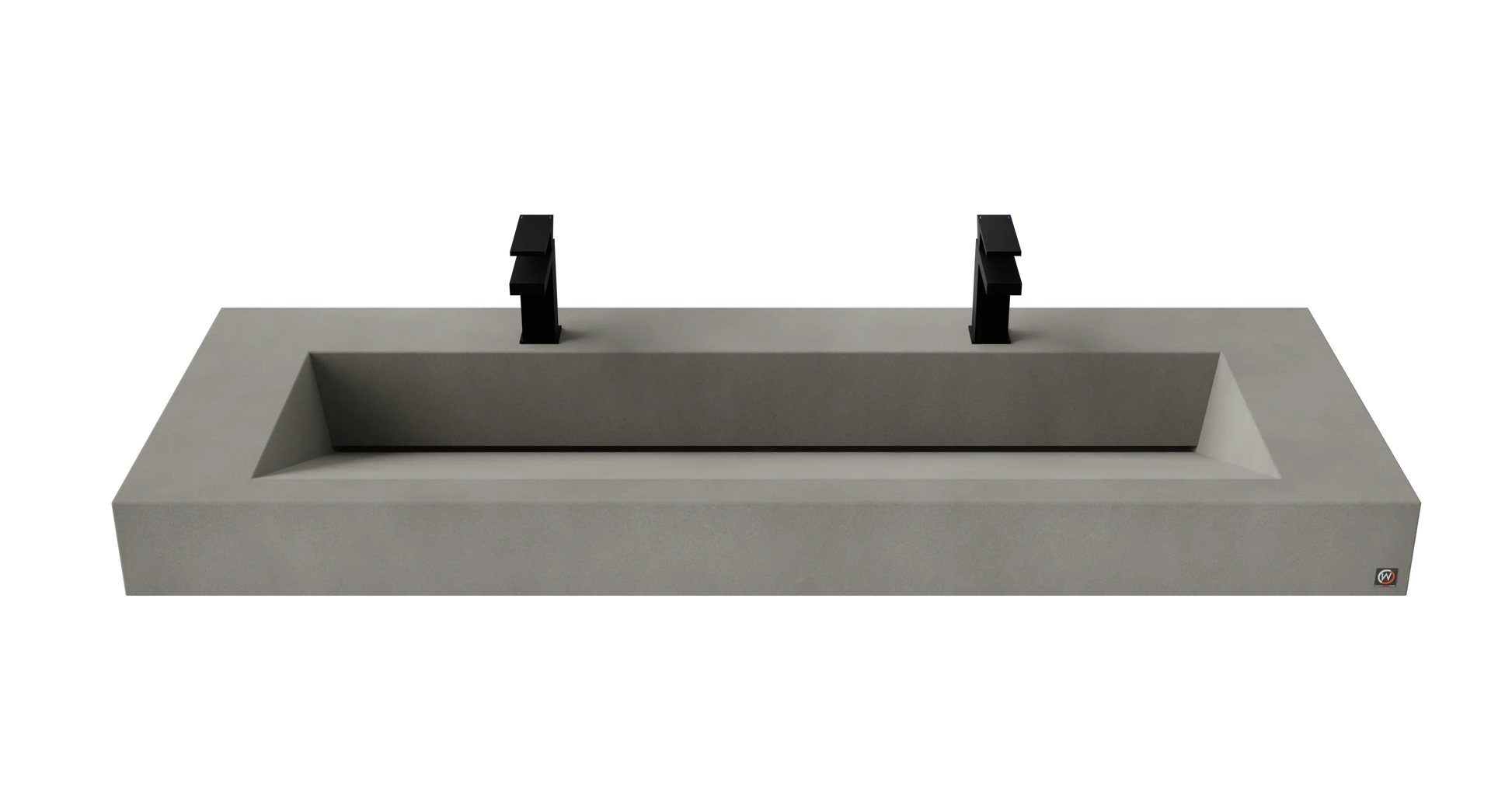 60" Wall Hung With 48" Concrete Ramp Sink CustomCreteWerks
