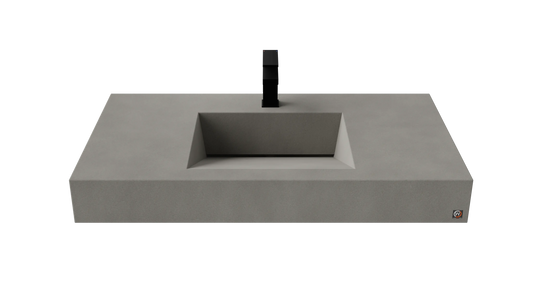 40" Wall Hung Concrete Ramp Sink CustomCreteWerks