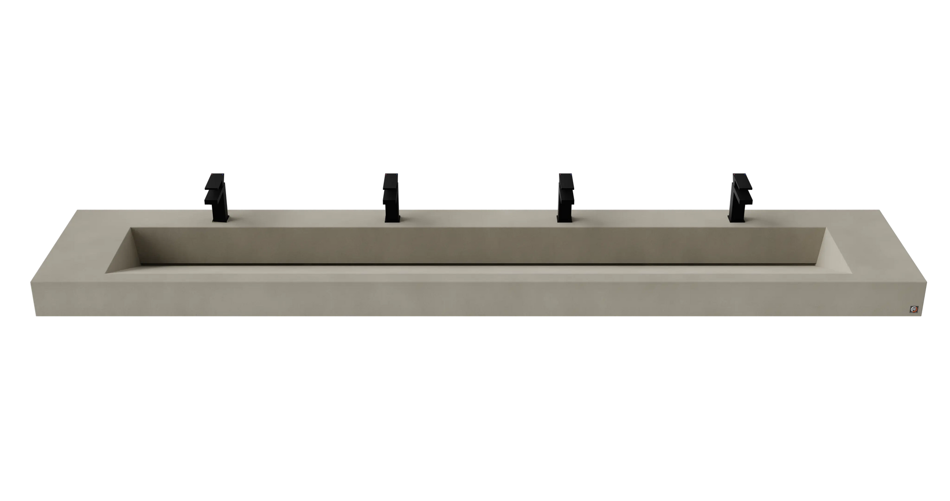 114" Wall Hung With 96" Concrete Ramp Sink CustomCreteWerks