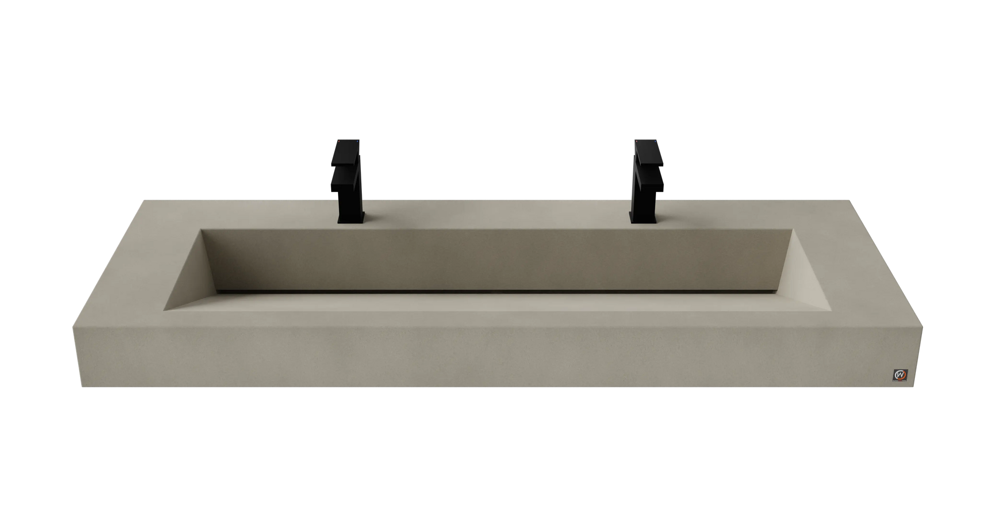 60" Wall Hung With 48" Concrete Ramp Sink CustomCreteWerks