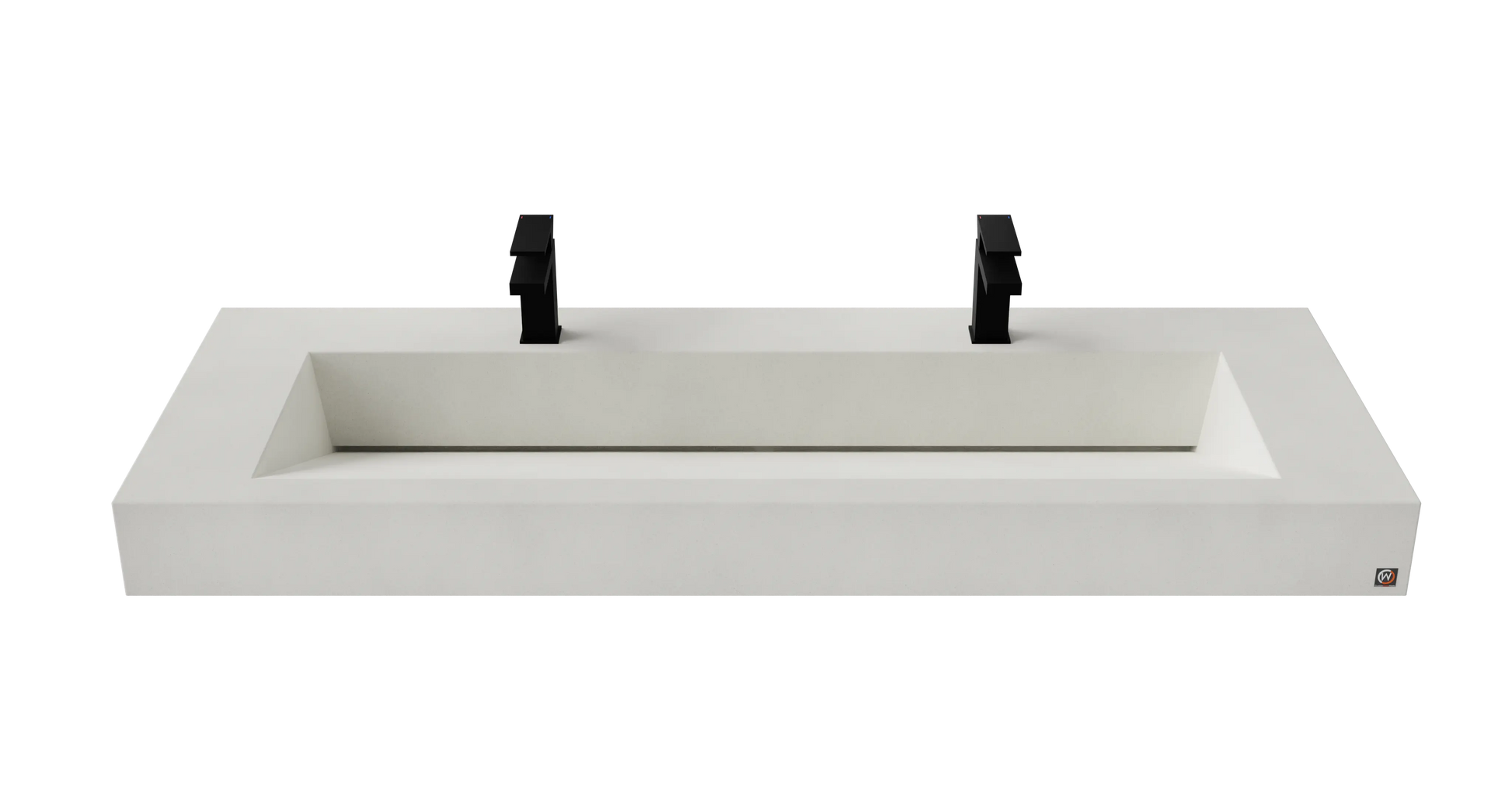 60" Wall Hung With 48" Concrete Ramp Sink CustomCreteWerks