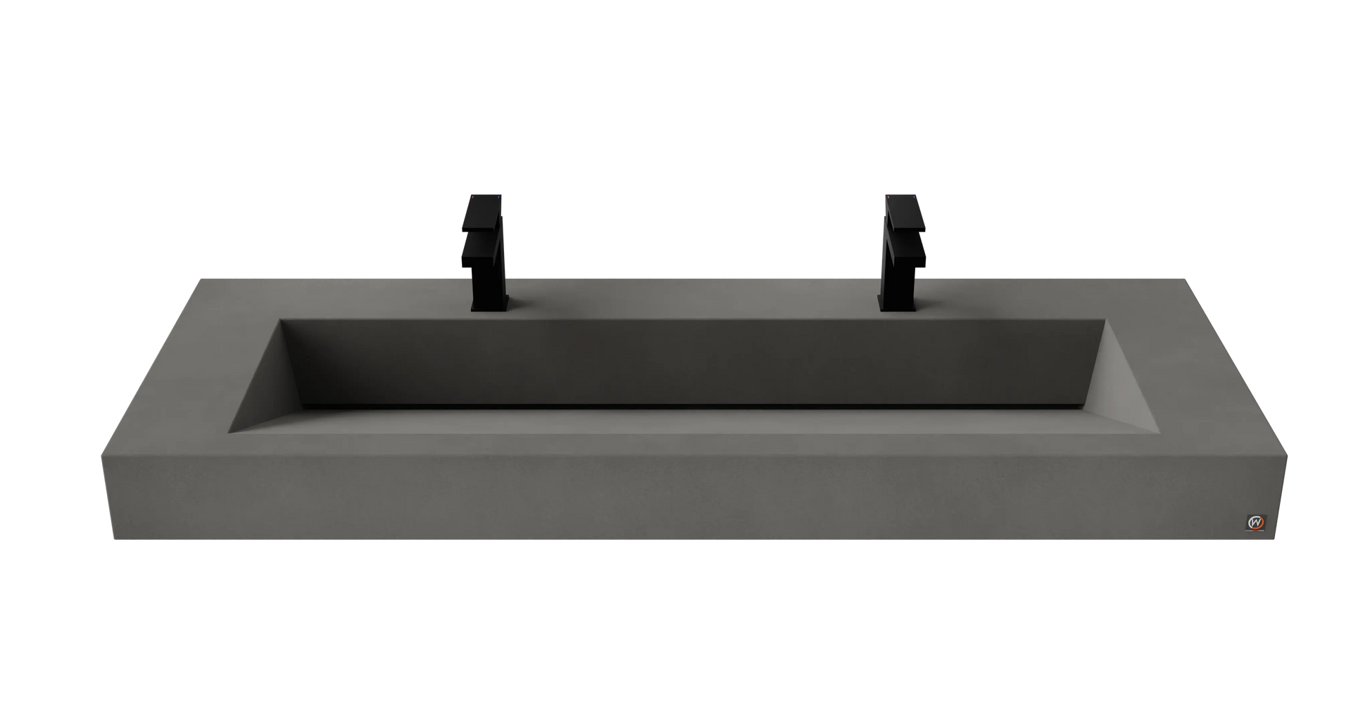 60" Wall Hung With 48" Concrete Ramp Sink CustomCreteWerks