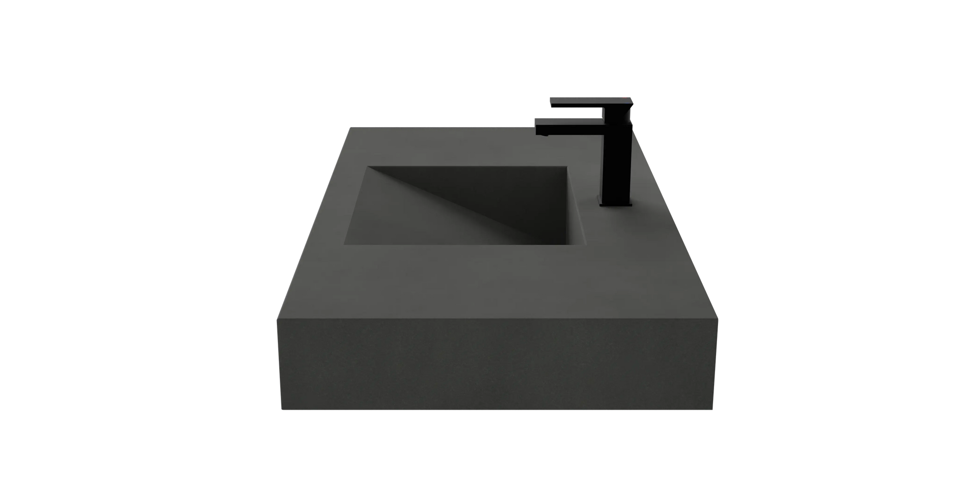 40" Wall Hung Concrete Ramp Sink CustomCreteWerks