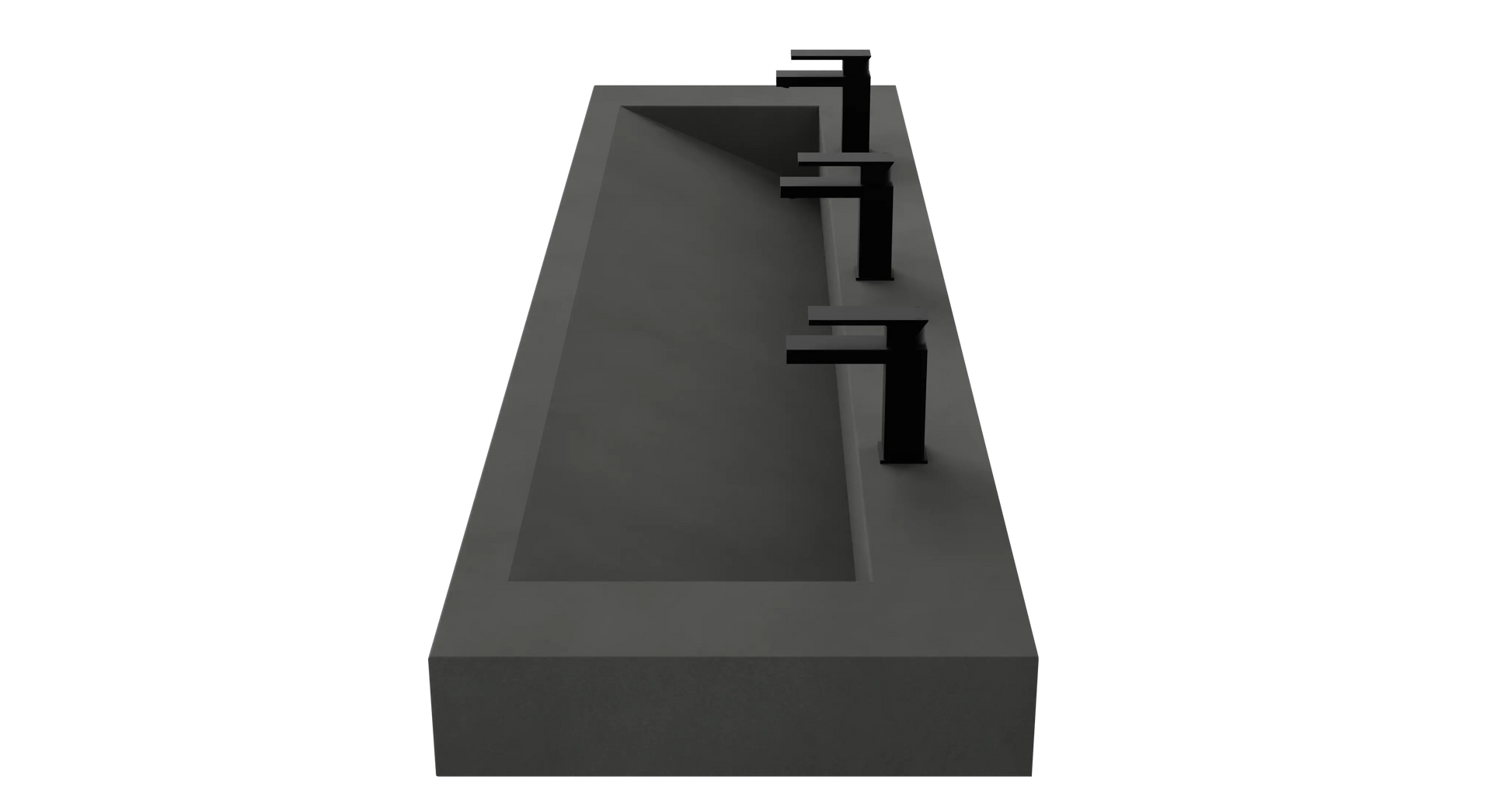 84" Wall Hung With 72" Concrete Ramp Sink CustomCreteWerks