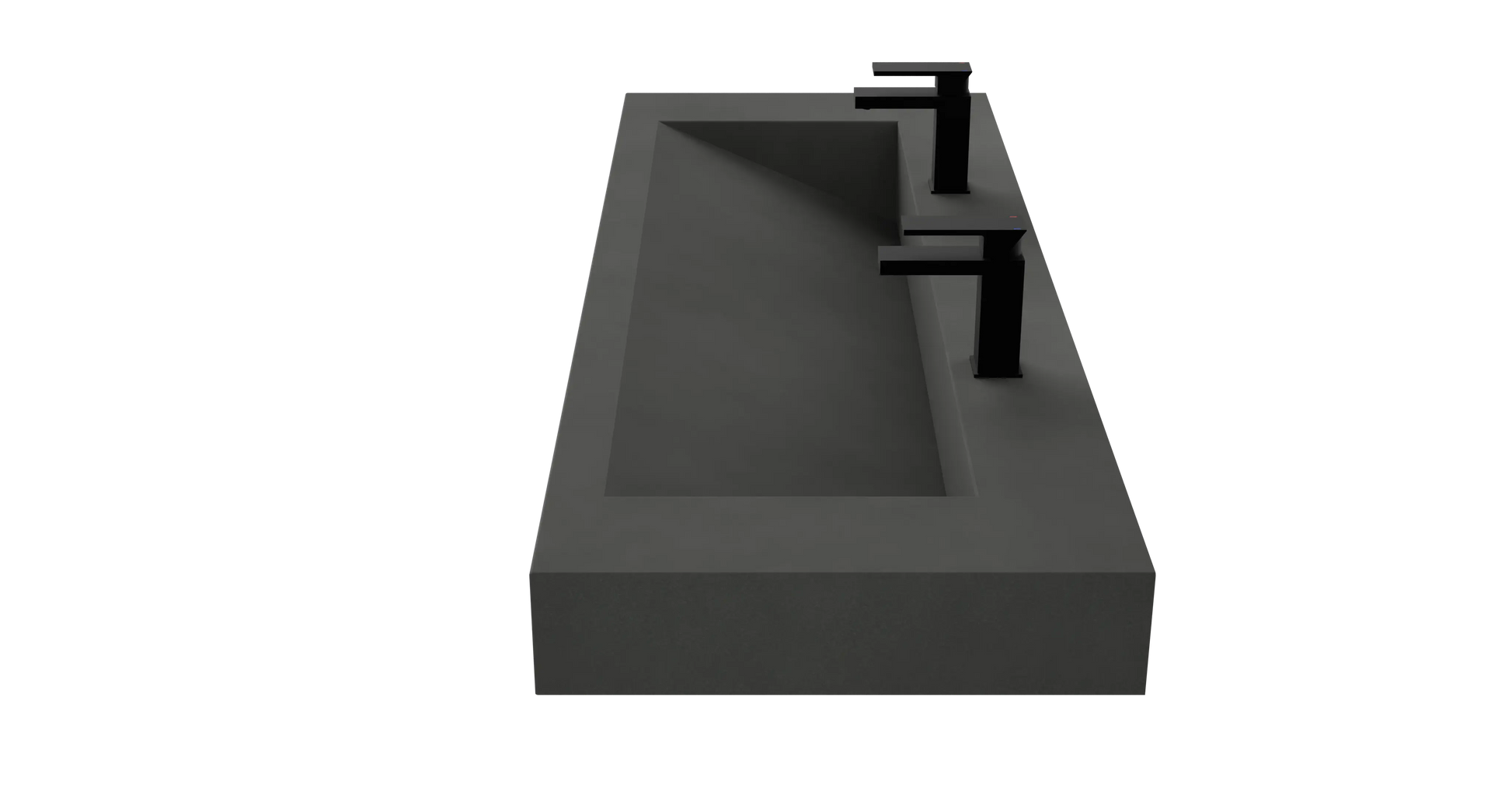 60" Wall Hung With 48" Concrete Ramp Sink CustomCreteWerks