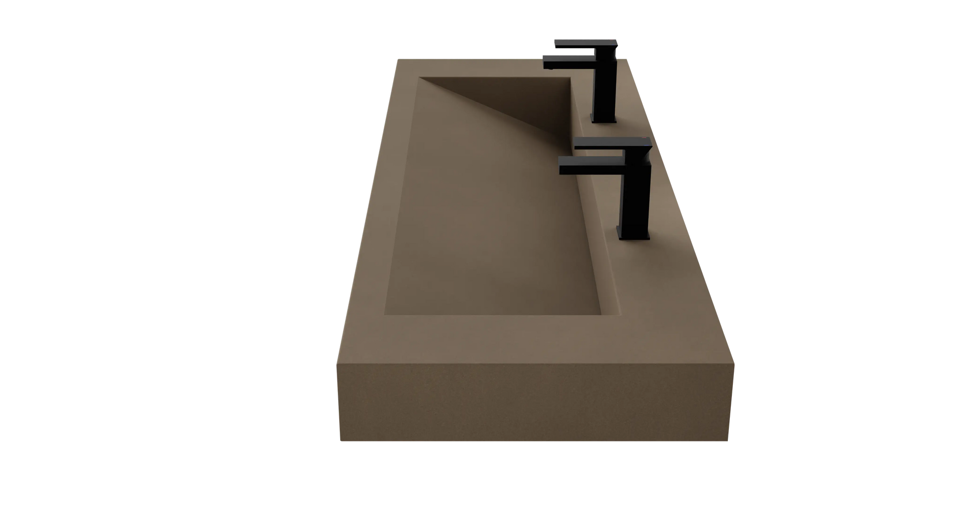 60" Wall Hung With 48" Concrete Ramp Sink CustomCreteWerks