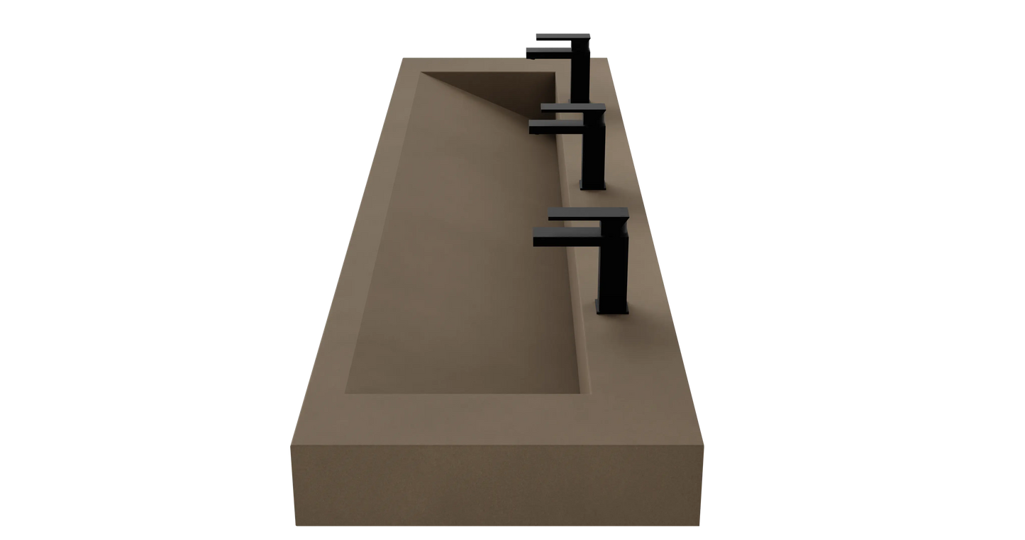 84" Wall Hung With 72" Concrete Ramp Sink CustomCreteWerks