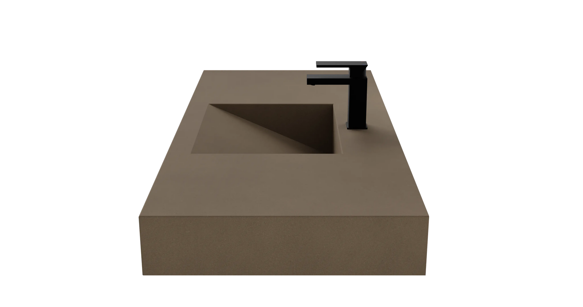 48" Wall Hung Concrete Ramp Sink CustomCreteWerks