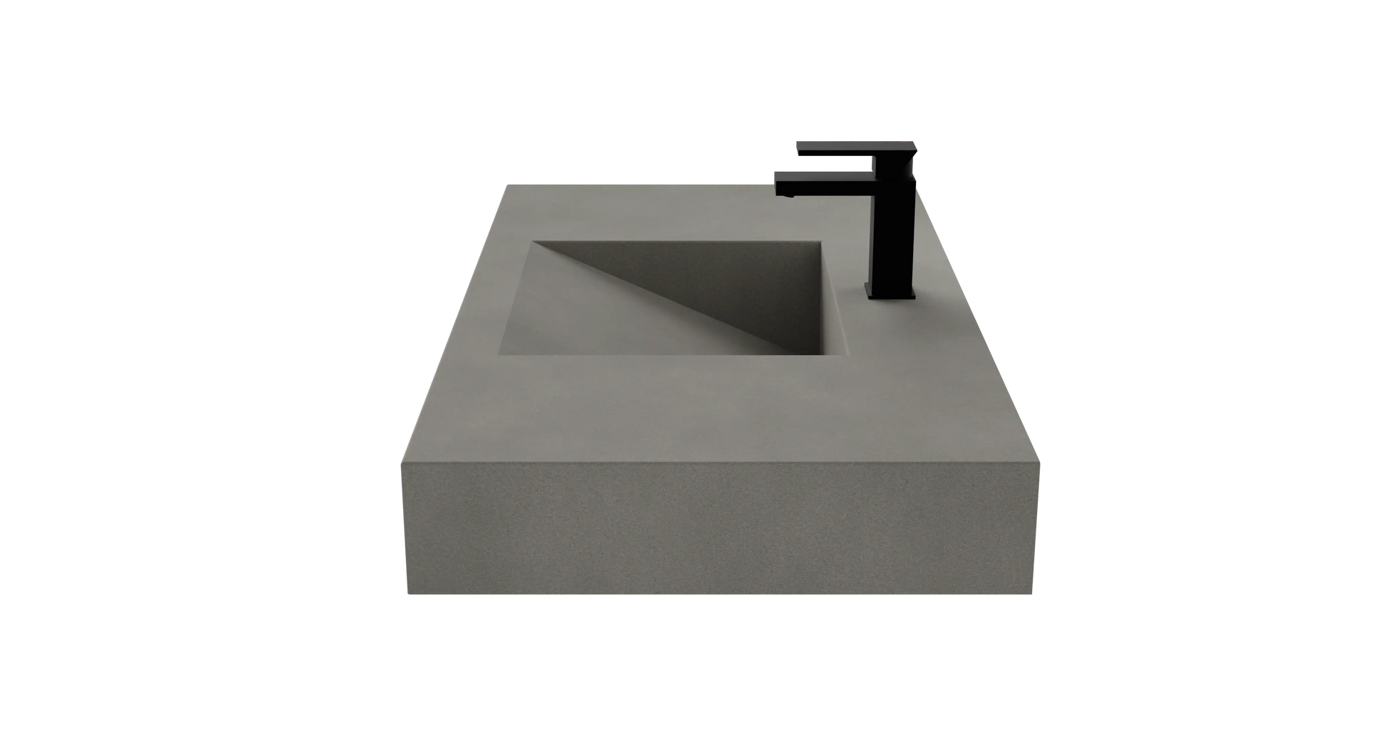 40" Wall Hung Concrete Ramp Sink CustomCreteWerks