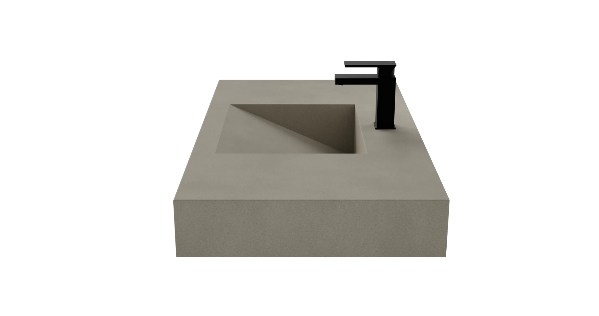 40" Wall Hung Concrete Ramp Sink CustomCreteWerks