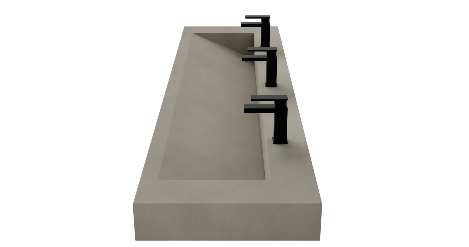 84" Wall Hung With 72" Concrete Ramp Sink CustomCreteWerks