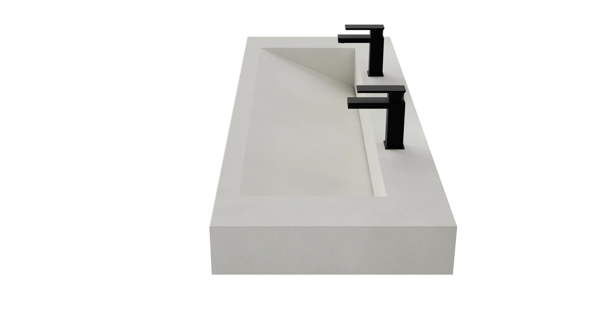 60" Wall Hung With 48" Concrete Ramp Sink CustomCreteWerks