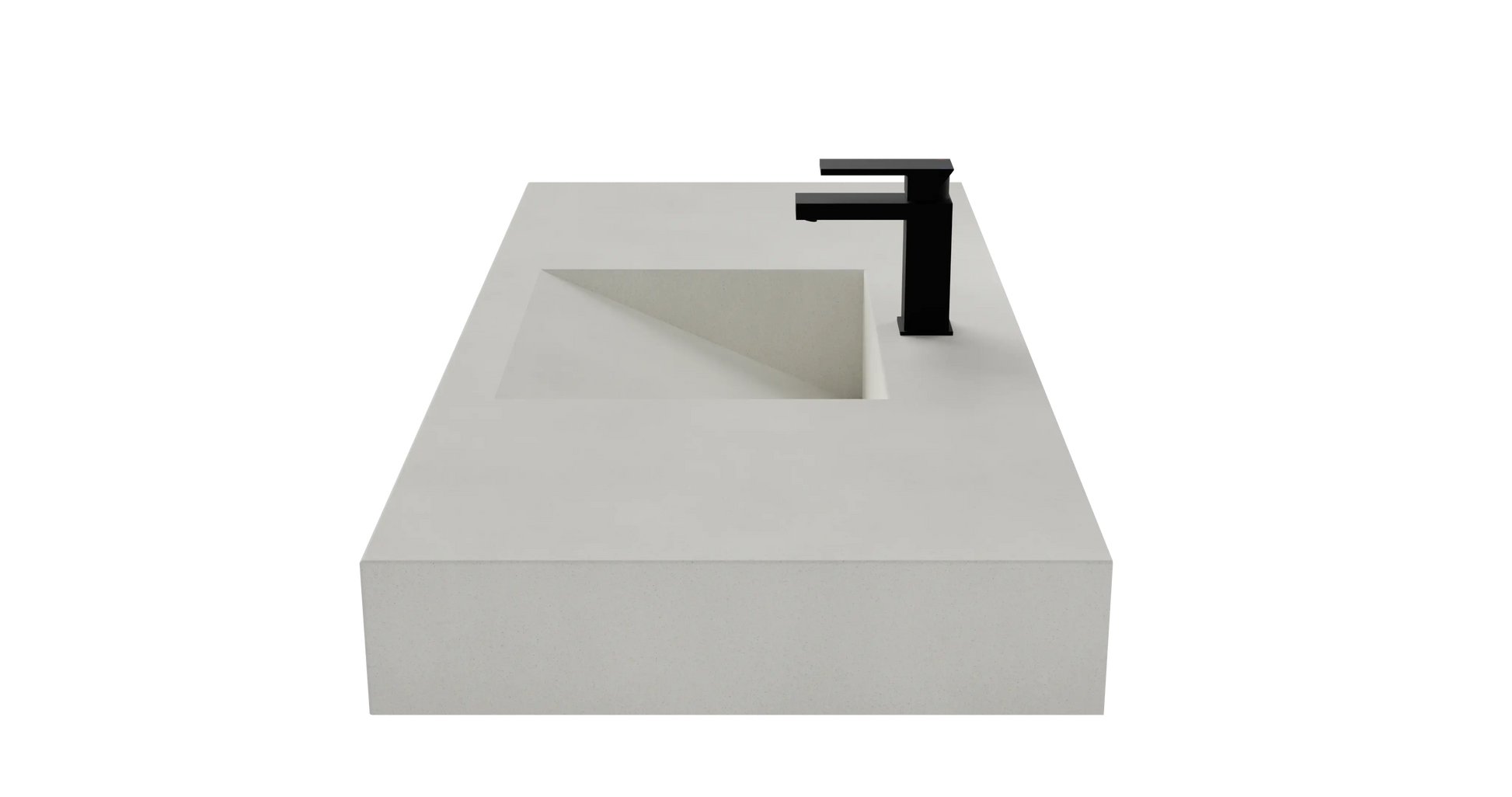 48" Wall Hung Concrete Ramp Sink CustomCreteWerks