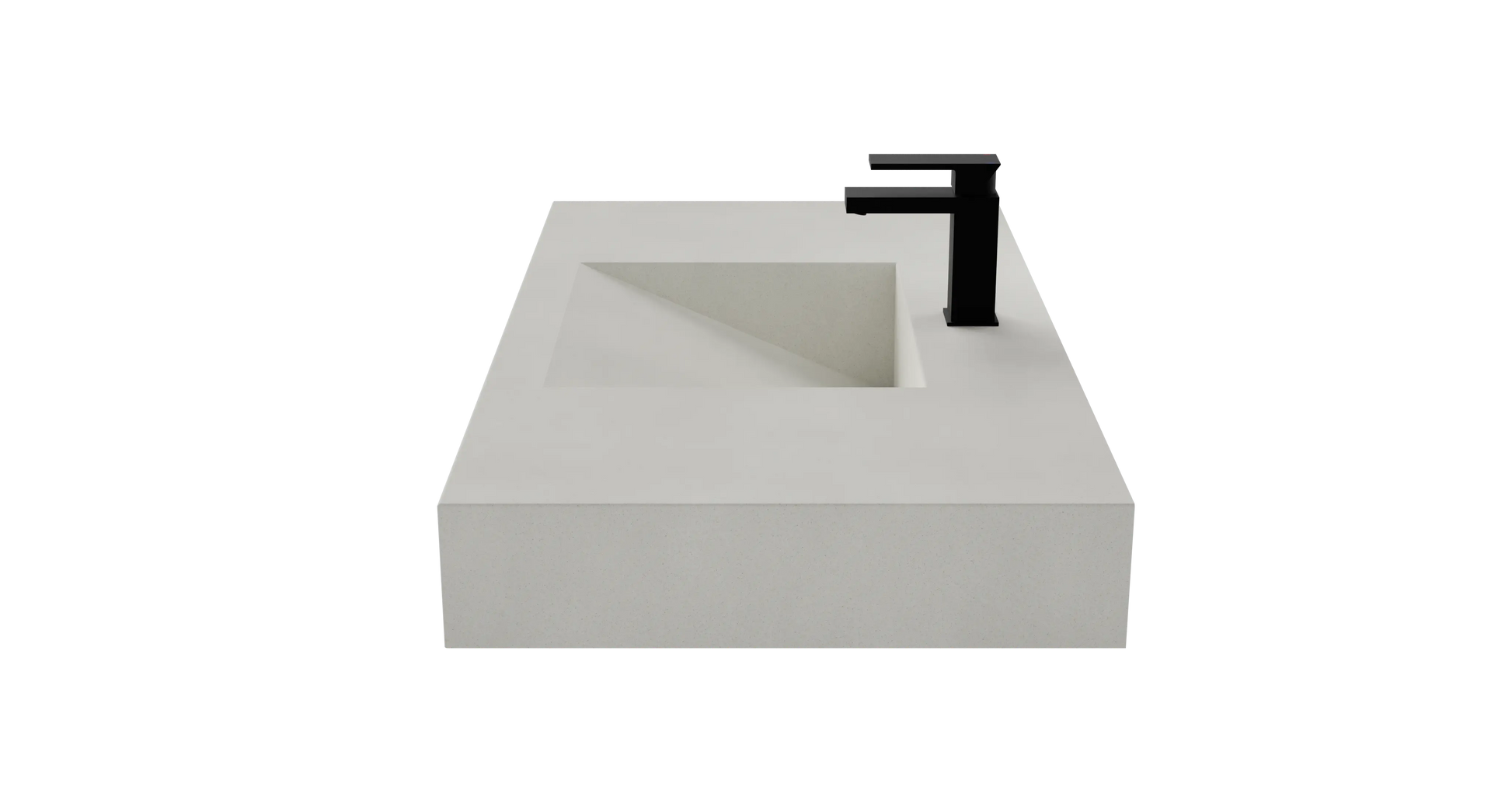 40" Wall Hung Concrete Ramp Sink CustomCreteWerks