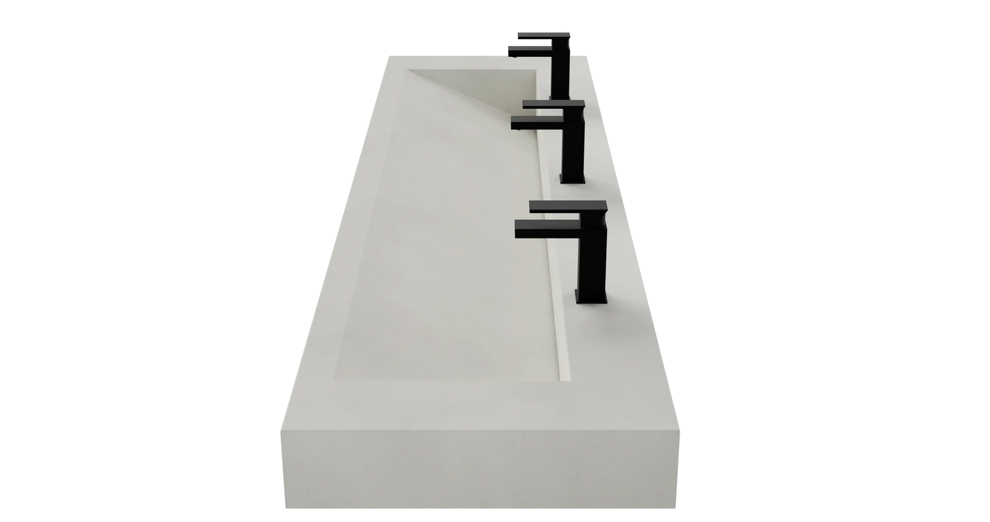 84" Wall Hung With 72" Concrete Ramp Sink CustomCreteWerks