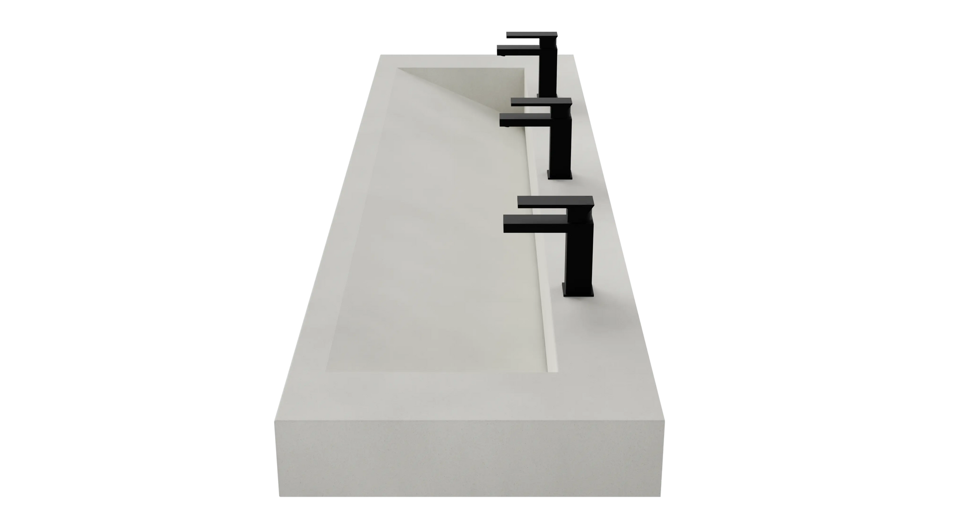 84" Wall Hung With 72" Concrete Ramp Sink CustomCreteWerks