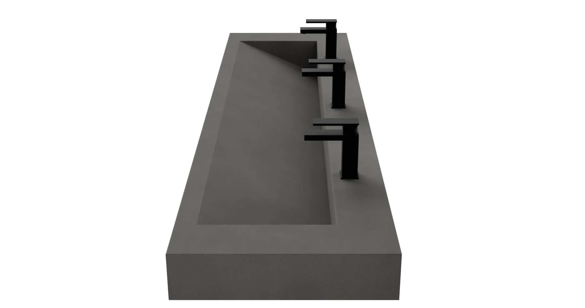84" Wall Hung With 72" Concrete Ramp Sink CustomCreteWerks
