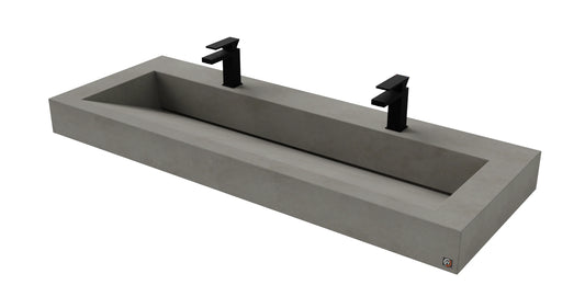 60" Wall Hung With 52" Concrete Ramp Sink CustomCreteWerks