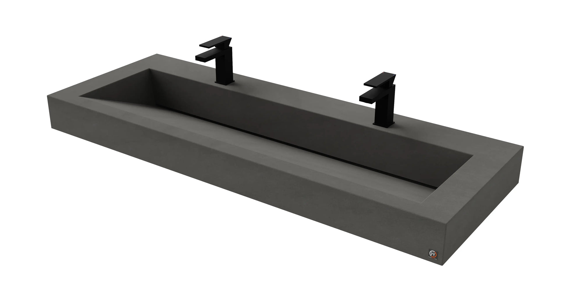 60" Wall Hung With 52" Concrete Ramp Sink CustomCreteWerks