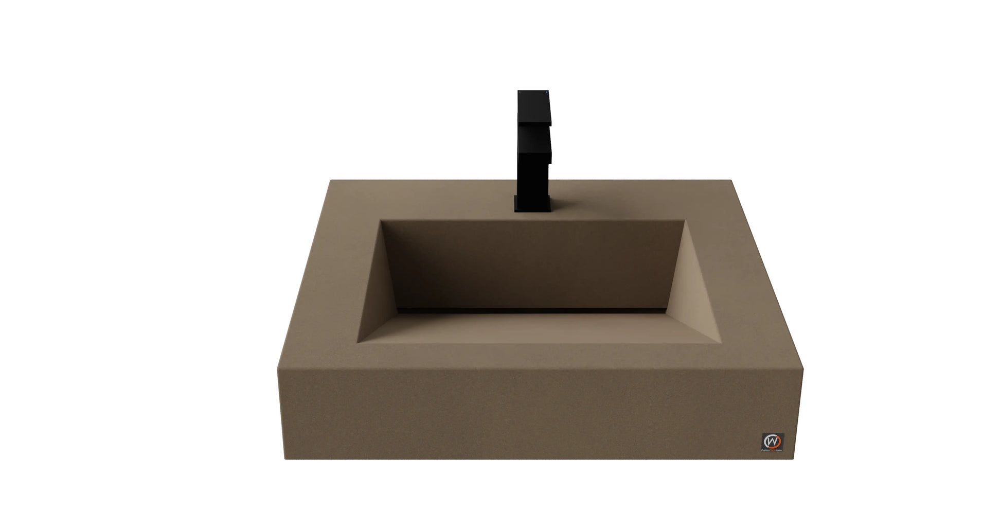 24" Wall Hung Concrete Ramp Sink CustomCreteWerks