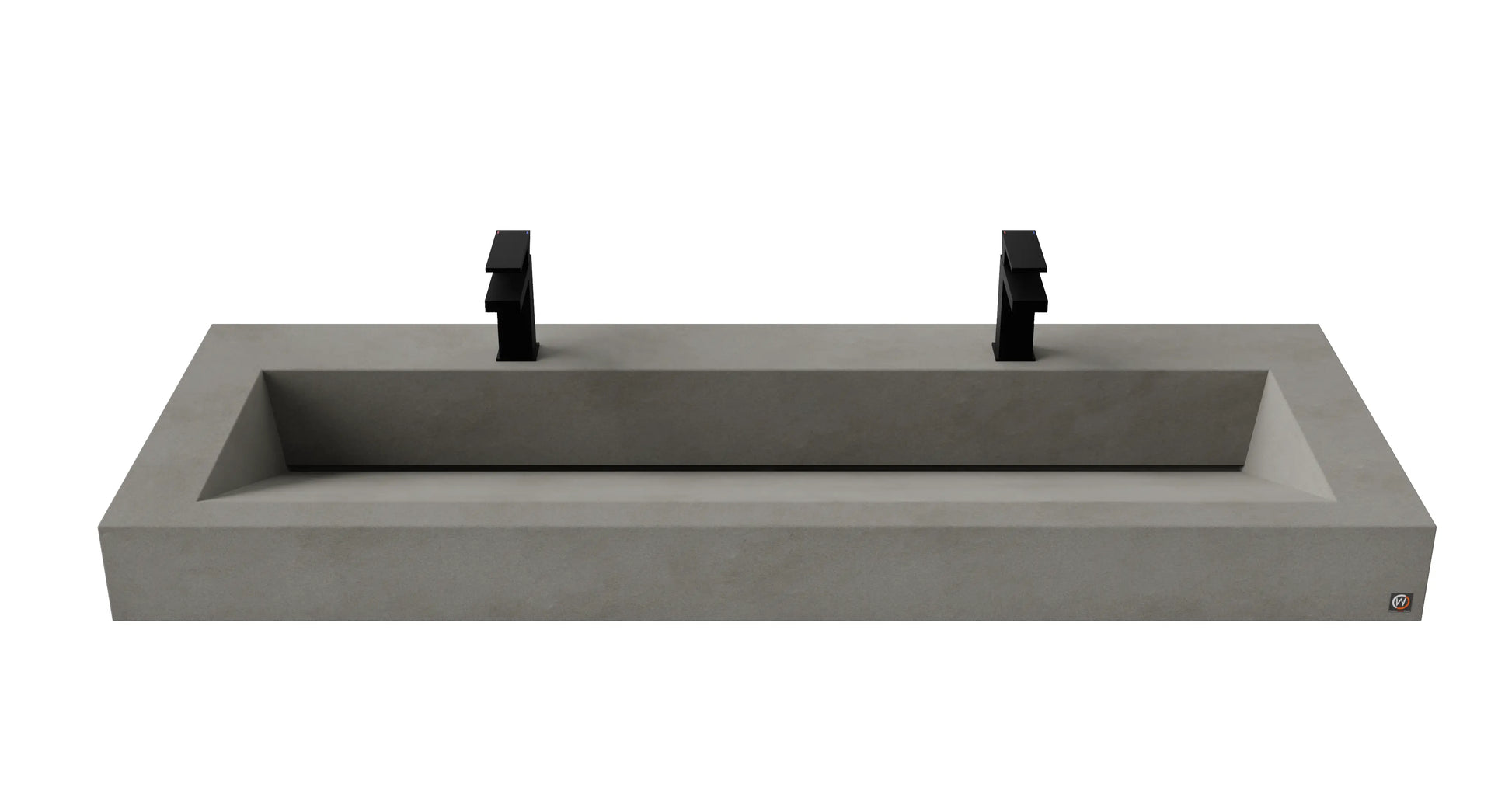 60" Wall Hung With 52" Concrete Ramp Sink CustomCreteWerks