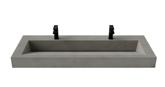 60" Wall Hung With 52" Concrete Ramp Sink CustomCreteWerks