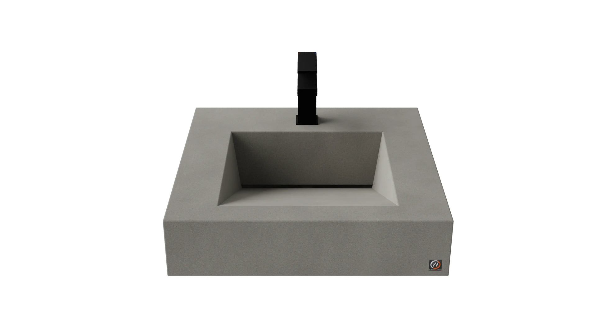 22" Wall Hung Concrete Ramp Sink CustomCreteWerks