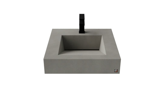 22" Wall Hung Concrete Ramp Sink CustomCreteWerks