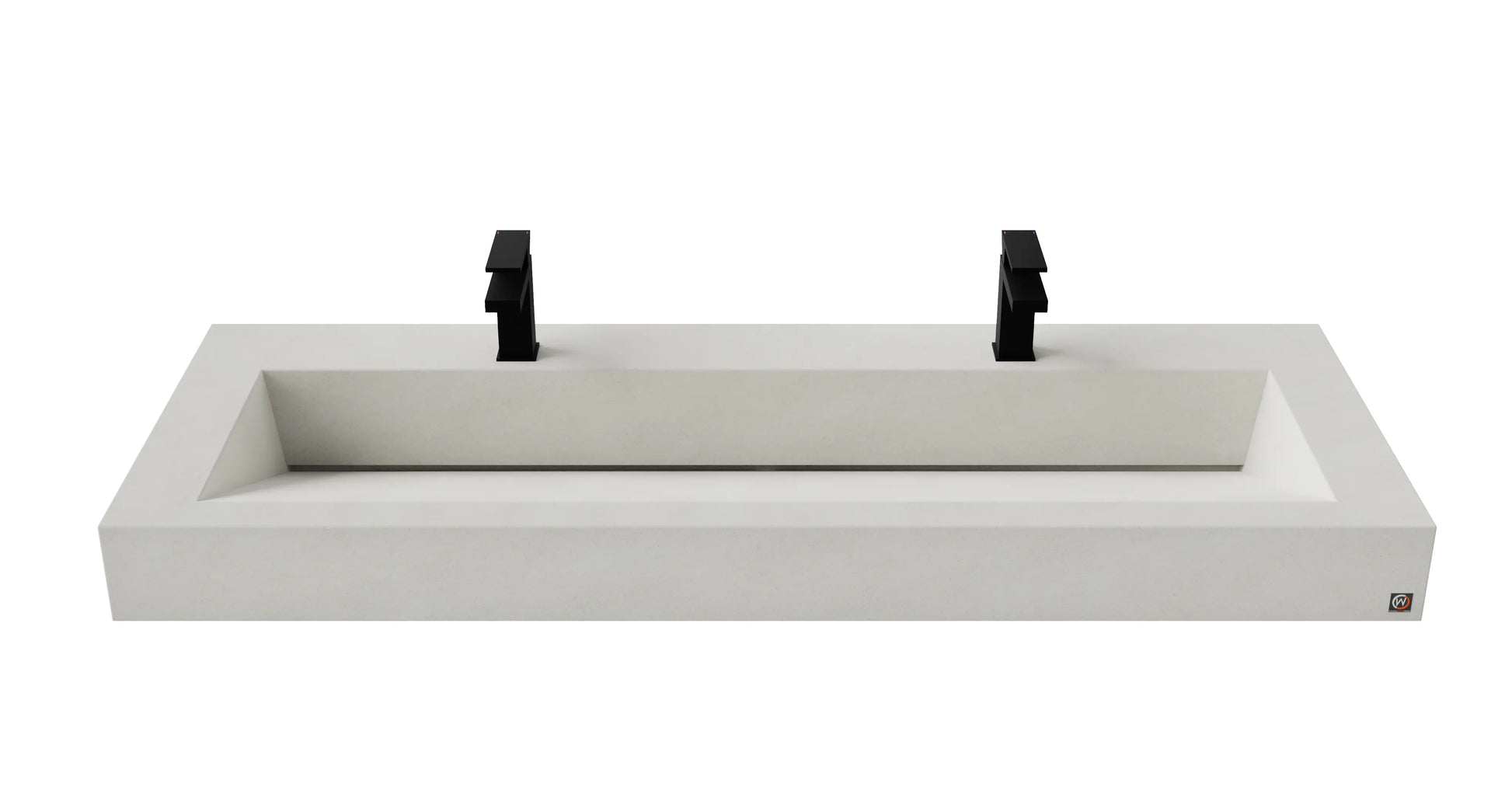 60" Wall Hung With 52" Concrete Ramp Sink CustomCreteWerks