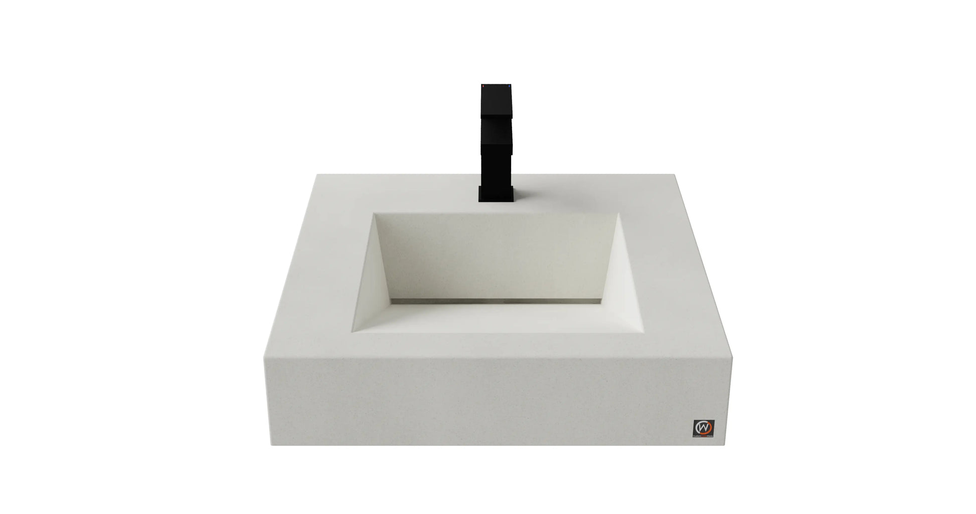 22" Wall Hung Concrete Ramp Sink CustomCreteWerks