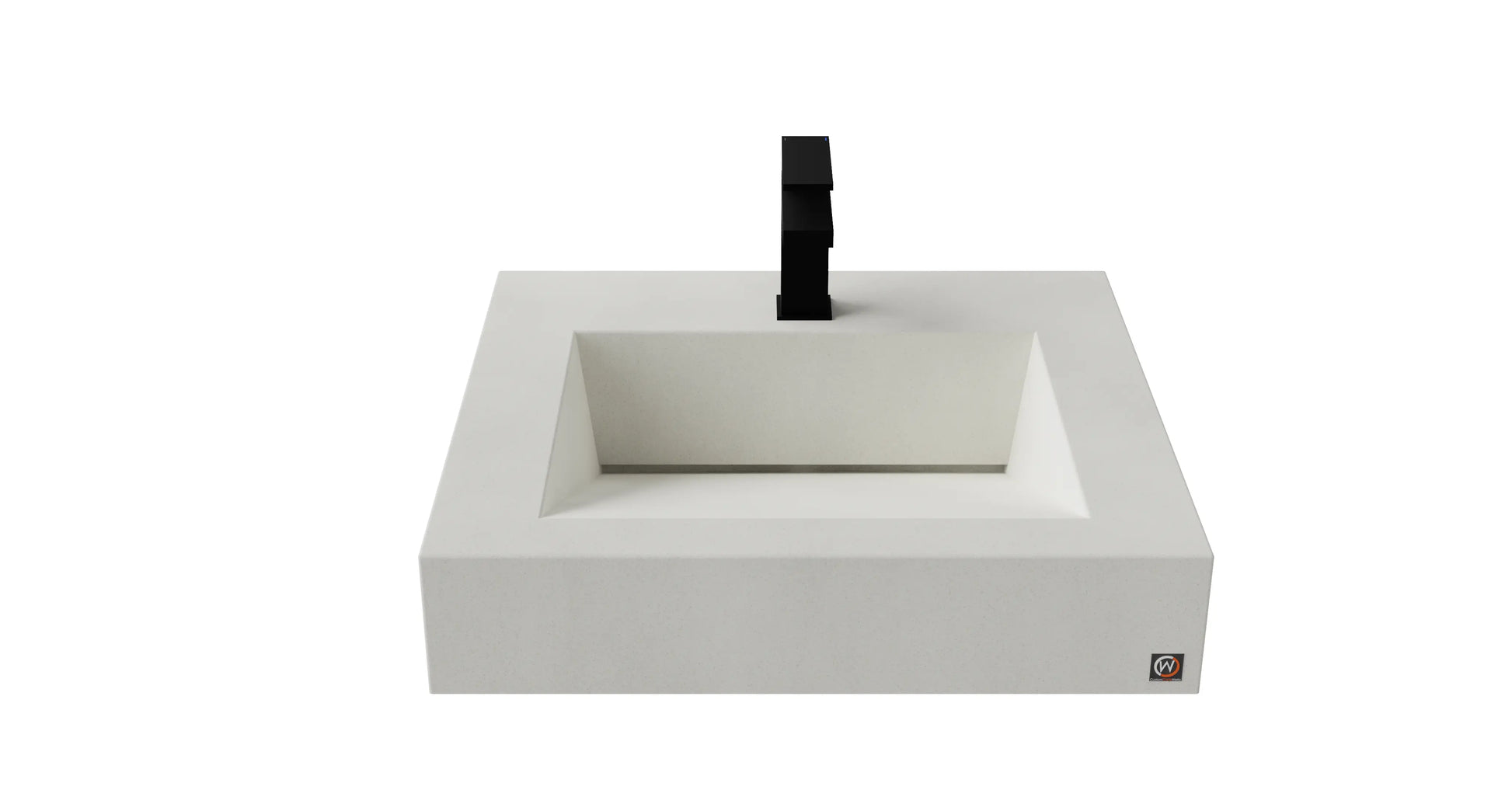 24" Wall Hung Concrete Ramp Sink CustomCreteWerks