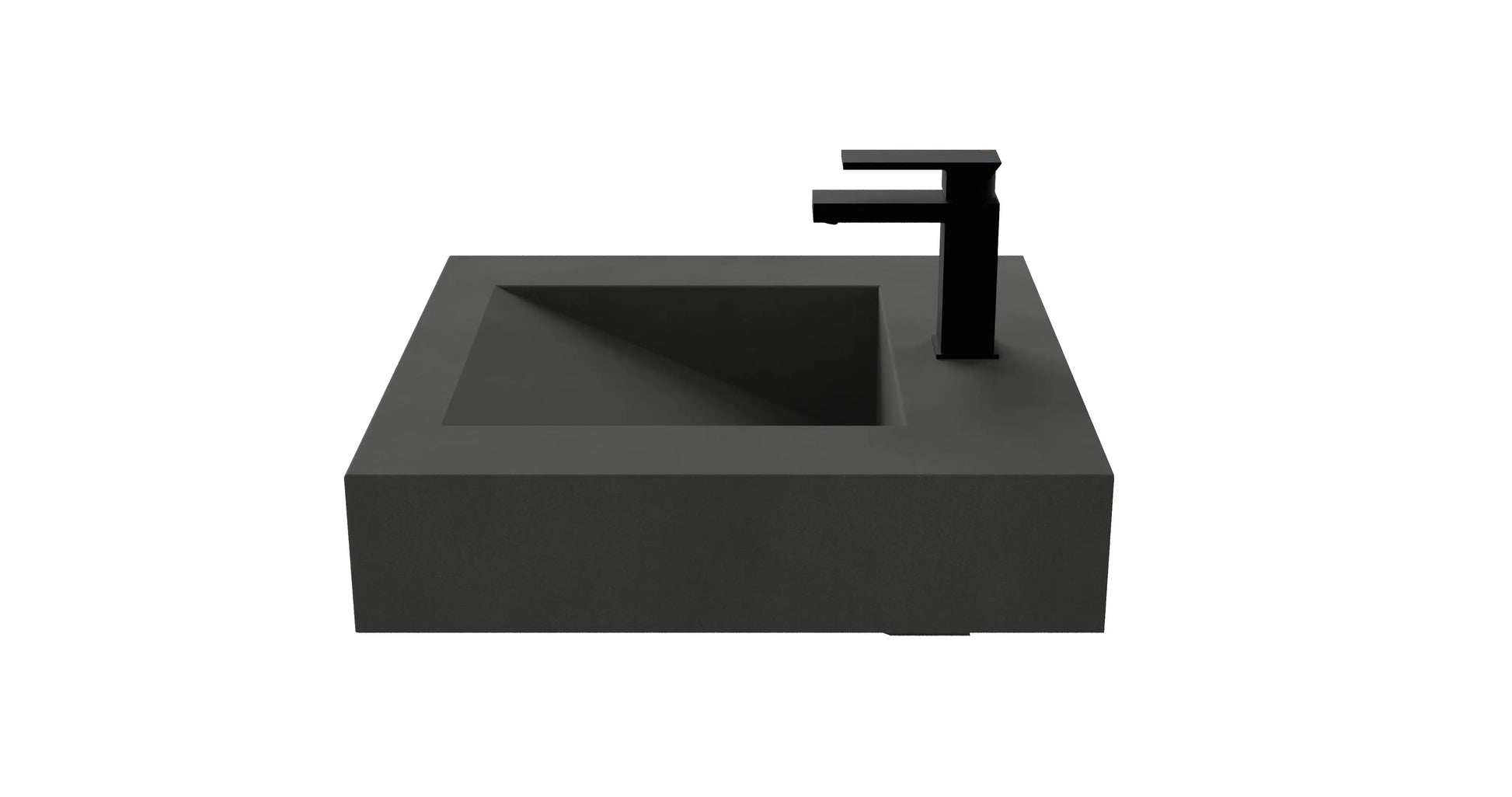 22" Wall Hung Concrete Ramp Sink CustomCreteWerks