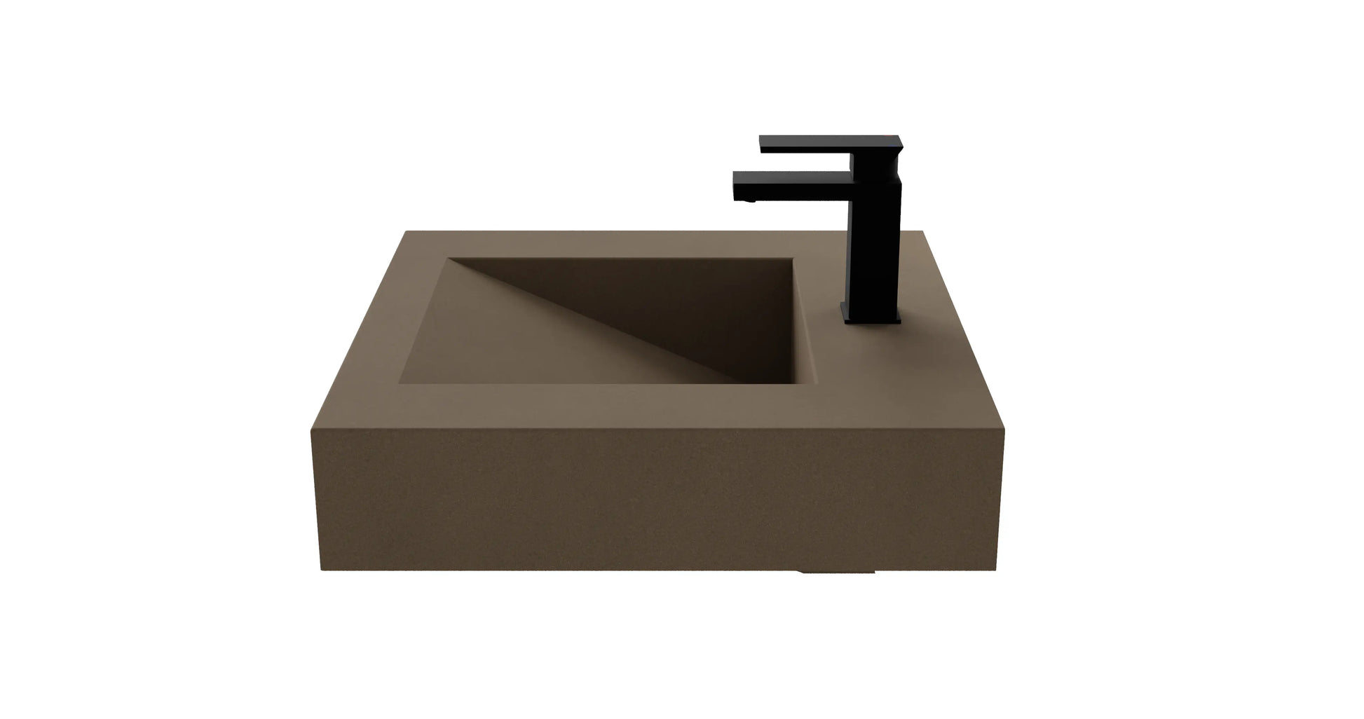 22" Wall Hung Concrete Ramp Sink CustomCreteWerks