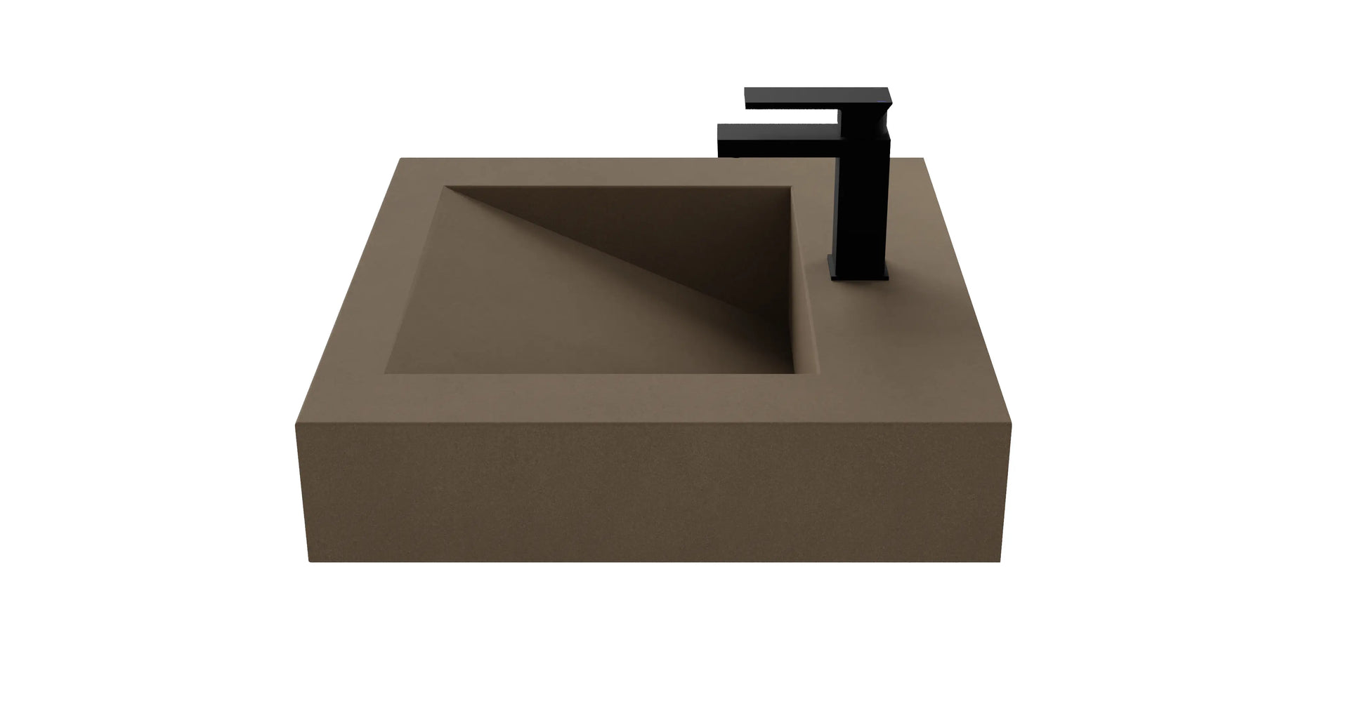 24" Wall Hung Concrete Ramp Sink CustomCreteWerks