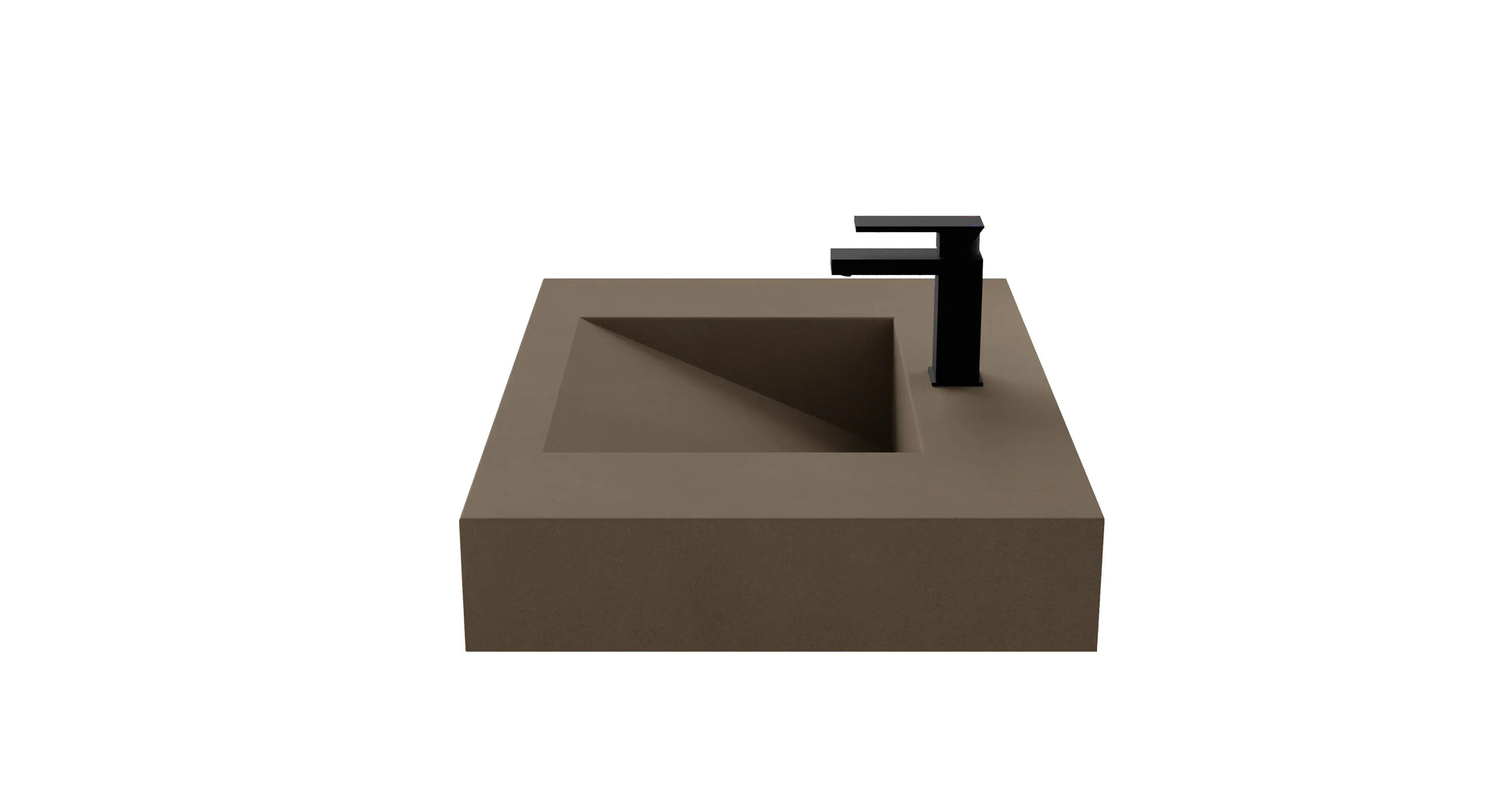 30" Wall Hung Concrete Ramp Sink CustomCreteWerks