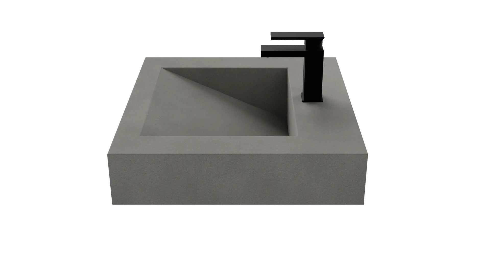 24" Wall Hung Concrete Ramp Sink CustomCreteWerks