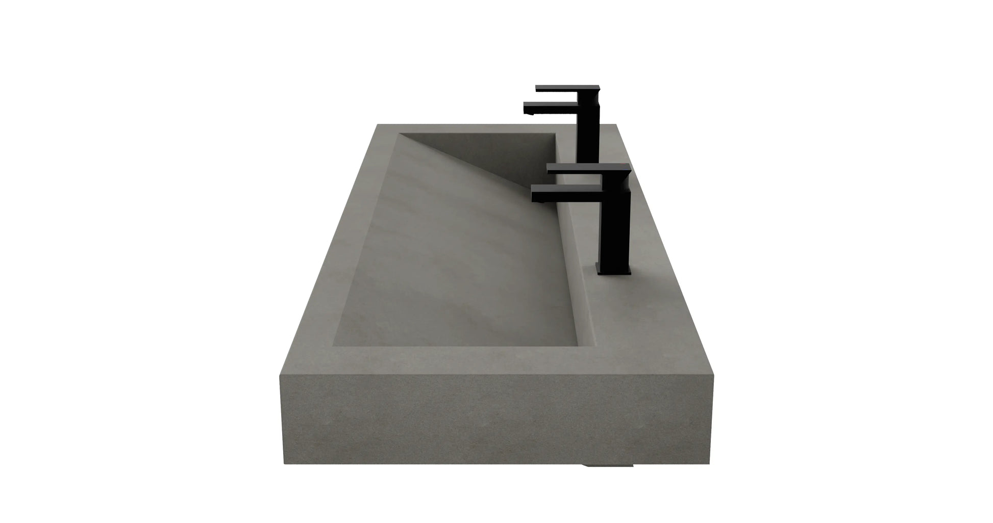 60" Wall Hung With 52" Concrete Ramp Sink CustomCreteWerks