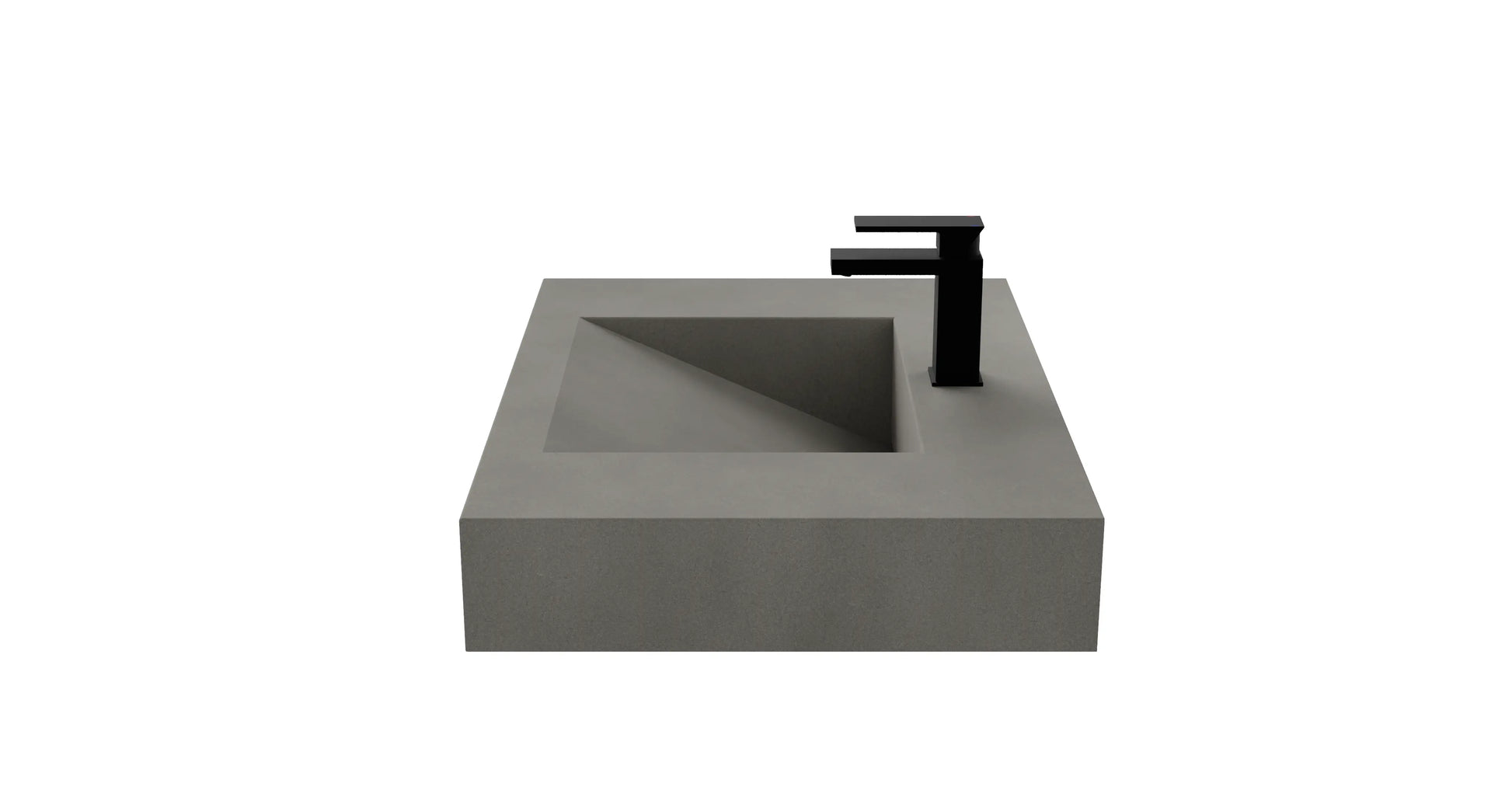 30" Wall Hung Concrete Ramp Sink CustomCreteWerks
