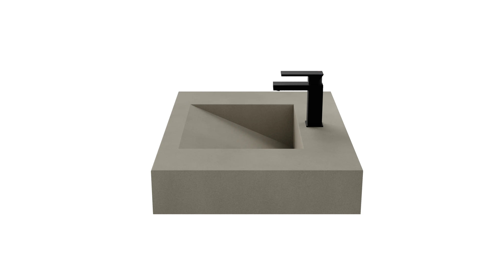 30" Wall Hung Concrete Ramp Sink CustomCreteWerks