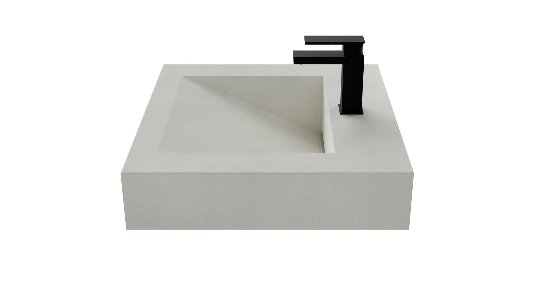 24" Wall Hung Concrete Ramp Sink CustomCreteWerks