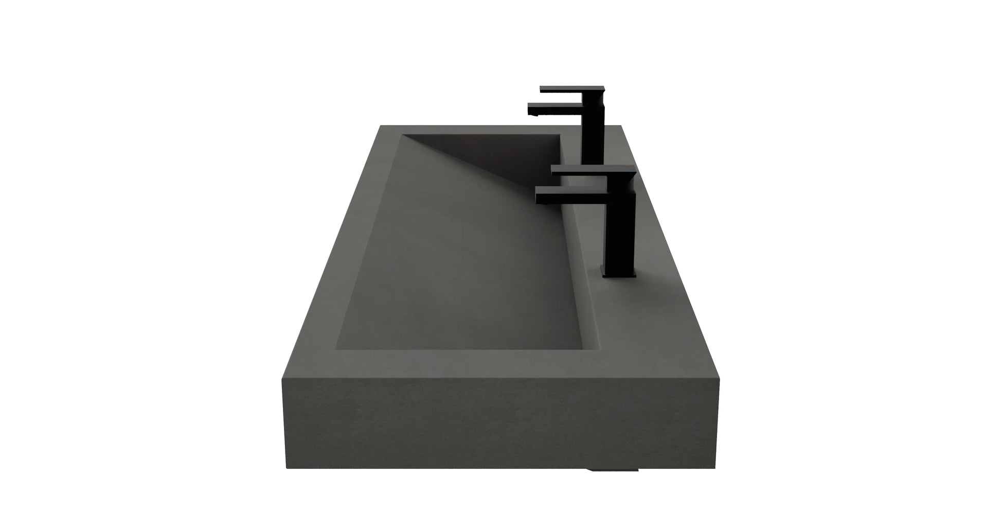 60" Wall Hung With 52" Concrete Ramp Sink CustomCreteWerks