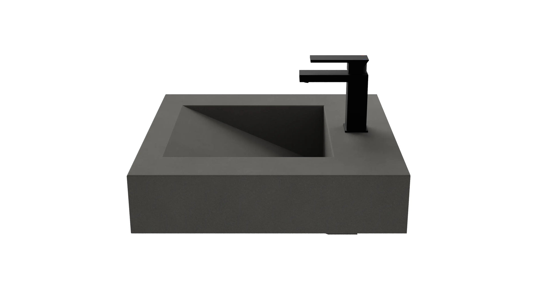 22" Wall Hung Concrete Ramp Sink CustomCreteWerks